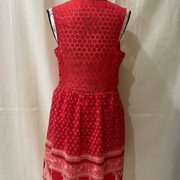 New York Company Red long Summer Dress size Medium - Picture 8 of 16